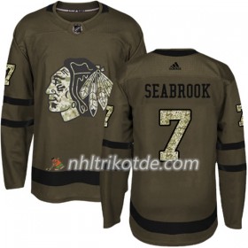 Chicago Blackhawks Trikot Brent Seabrook 7 Adidas 2017-2018 Camo Grün Authentic - Herren